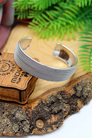 Hasır Model 925 Ayar Saf Gümüş Unisex Hasır Bilezik 201024393