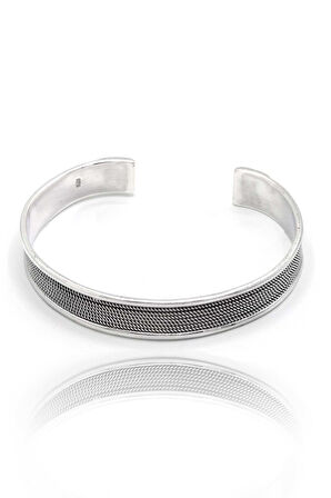 7 Sıra Hasır Model 925 Ayar Saf Gümüş Unisex Hasır Bilezik 201024396