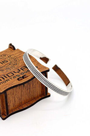 3 Sıra Hasır Model 925 Ayar Saf Gümüş Unisex Hasır Bilezik 201024400