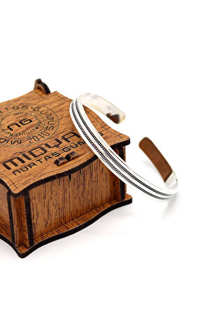 2 Sıra Hasır Model 925 Ayar Saf Gümüş Unisex Hasır Bilezik 201024401