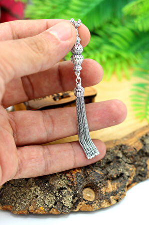 Kaküllü Sallantılı Model 925 Ayar Gümüş Tesbih Püsükülü 201024403