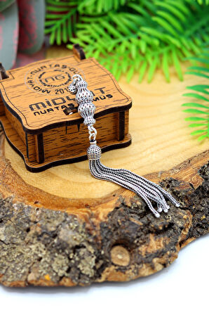 Kaküllü Sallantılı Model 925 Ayar Gümüş Tesbih Püsükülü 201024403