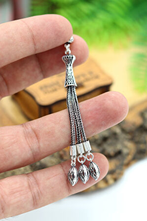 Sallantılı Kaftan Model 925 Ayar Gümüş Tesbih Püsükülü 201024404