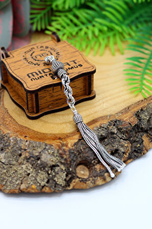 Sallantılı Örgü Model 925 Ayar Gümüş Tesbih Püsükülü 201024405