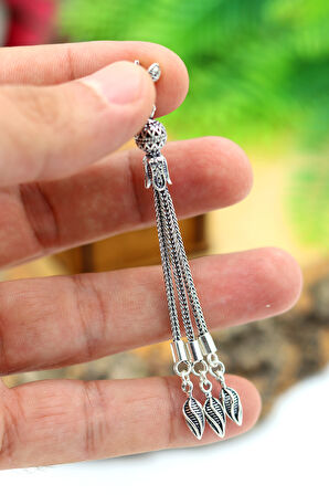 Sallantılı 3'lü İvme Model 925 Ayar Gümüş Tesbih Püsükülü 201024406