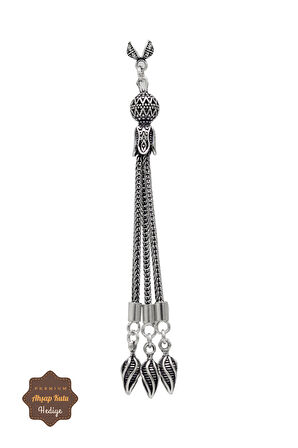 Sallantılı 3'lü İvme Model 925 Ayar Gümüş Tesbih Püsükülü 201024406