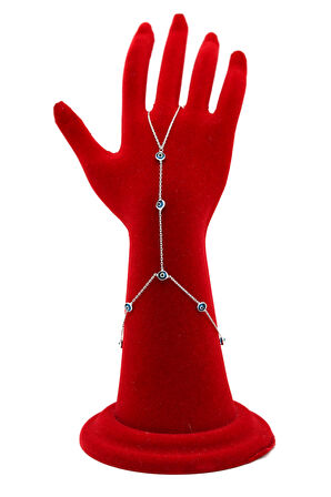 Nazar Boncuklu Zincir Model Hayalet Şahmaran Gümüş Bileklik 201024423