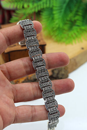 Prenses Model Markazit Taşlı Kadın Gümüş Bileklik 201024434
