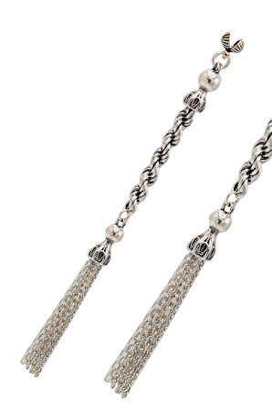 Örgülü Süpürge Model 925 Ayar Gümüş Tesbih Püsükülü 201024501