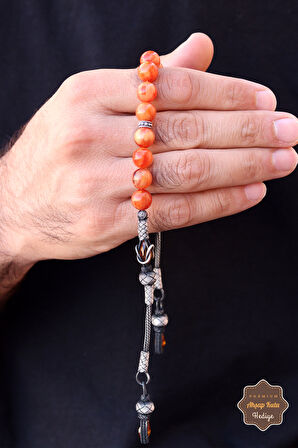 Küre Kesim Kazaziye Gümüş Püsküllü Hareli Kanayan Zaza Sıkma Kehribar Tesbih 201024545