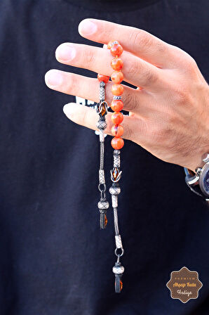 Küre Kesim Kazaziye Gümüş Püsküllü Hareli Kanayan Zaza Sıkma Kehribar Tesbih 201024545