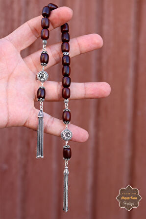 Kapsül Kesim Gümüş Püsküllü Çekoslovakya Sıkma Zaza Kehribar Tesbih 201024546