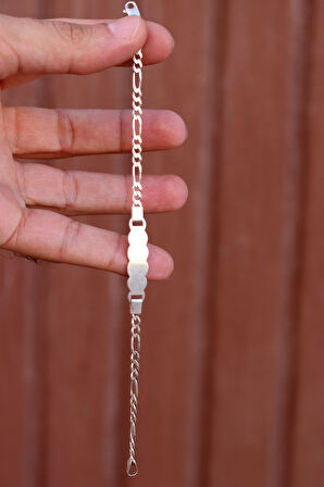 Tırtıklı Plaka Model 925 Ayar Gümüş Çocuk Künyesi 201024550