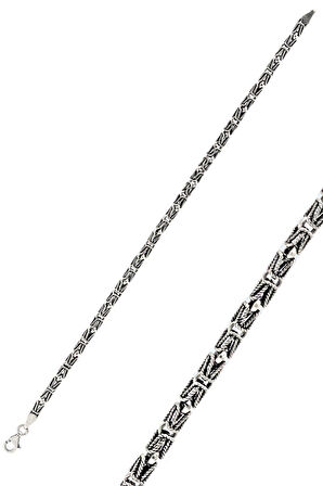 925 Ayar Gümüş Erkek Kral Zincir Bileklik 201024558