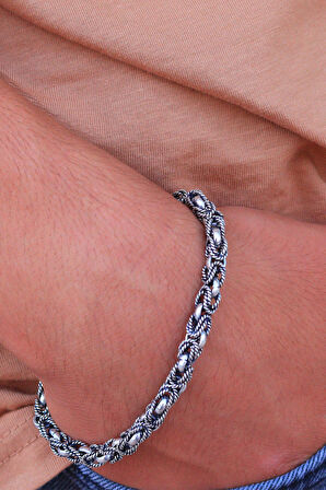 925 Ayar Gümüş Erkek Kral Zincir Bileklik 201024558