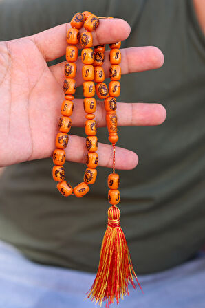 Açık Kahverengi Kapsül Kesim Aslan Model Sıkma Bağa Tesbih 201024577