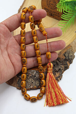 Açık Kahverengi Kapsül Kesim Aslan Model Sıkma Bağa Tesbih 201024577