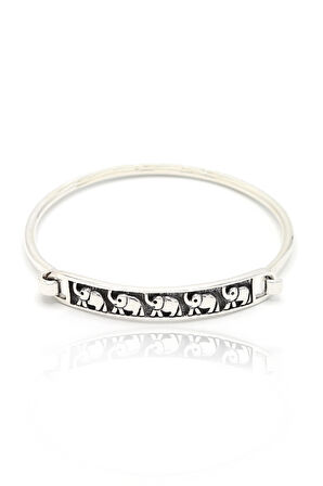 Fil Tasarım Model 925 Ayar Saf Gümüş Unisex Hasır Bilezik 201024582