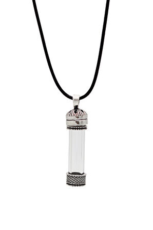 925 Ayar Gümüş Ayetli Silindir Kolye 201024584