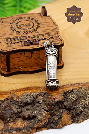 925 Ayar Gümüş Ayetli Silindir Kolye 201024585