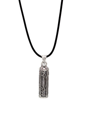 925 Ayar Gümüş Ayetli Zülfikar İşlemeli Silindir Kolye 201024586