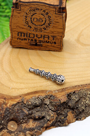 Gökdelen Tasarım İşlemeli 925 Ayar Gümüş Tesbih İmamesi 201024588