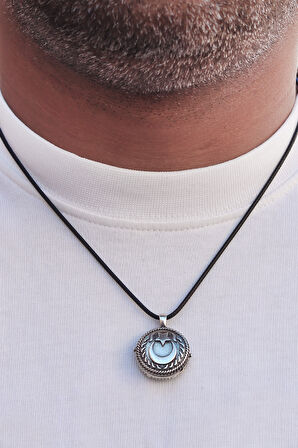 Açılabilir Kapaklı 925 Ayar Gümüş Ay Yıldız İşlemeli Kolye 201024598