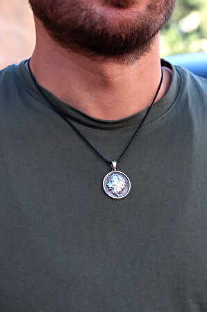 Aslan Tasarım 925 Ayar Gümüş Erkek Kolye 201024601