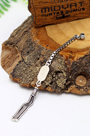 Plakalı Süpürge Model 925 Ayar Gümüş Tesbih Püsükülü 201024617