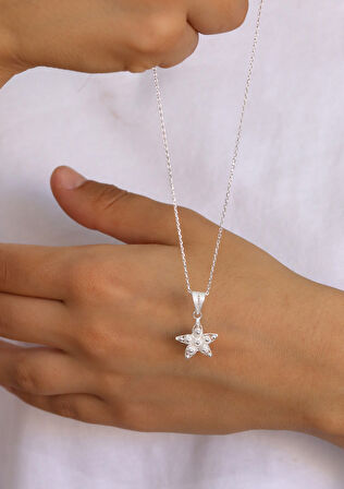 Yıldız Bereket Model 925 Ayar Saf Gümüş Telkari Kadın Kolye 201024654
