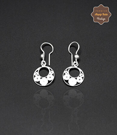 Sallantılı Halka Model 925 Ayar Gümüş Telkari Kadın Küpe 201024666