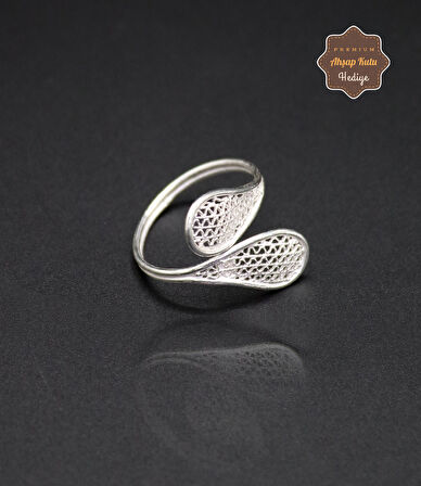 Tenis Roketi Model El işçiliği 925 Ayar Gümüş Telkari Kadın Yüzük 201024679