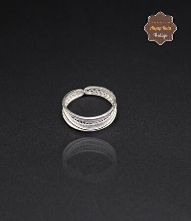 Alyans Model El işçiliği 925 Ayar Gümüş Telkari Kadın Yüzük 201024681