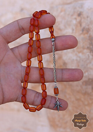 Kahverengi Kapsül Kesim Sıkma Kehribar Tesbih 201024703