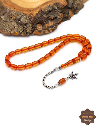 Kahverengi Kapsül Kesim Sıkma Kehribar Tesbih 201024703