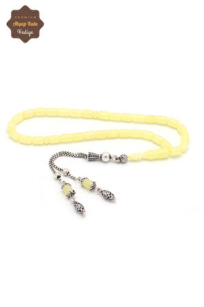 Gümüş Püsküllü Minik Boy Kapsül Kesim Ukrayna Damla Kehribar Tesbih 201024758