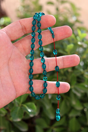 Su Mavisi Arpa Kesim Özel Sistem Ateş Kehribar Tesbih 201024760