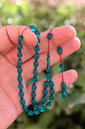 Su Mavisi Arpa Kesim Özel Sistem Ateş Kehribar Tesbih 201024760