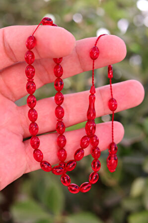 Kırmızı Arpa Kesim Özel Sistem Ateş Kehribar Tesbih 201024761