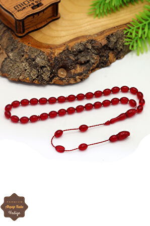 Kırmızı Arpa Kesim Özel Sistem Ateş Kehribar Tesbih 201024761