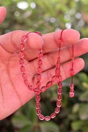 Gül Rengi Arpa Kesim Özel Sistem Ateş Kehribar Tesbih 201024764