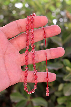 Gül Rengi Arpa Kesim Özel Sistem Ateş Kehribar Tesbih 201024764