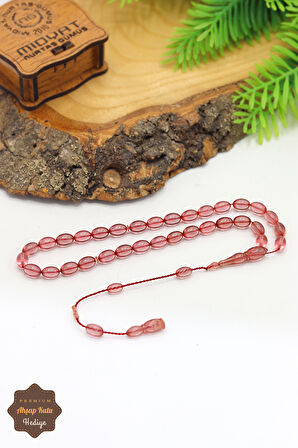 Gül Rengi Arpa Kesim Özel Sistem Ateş Kehribar Tesbih 201024764