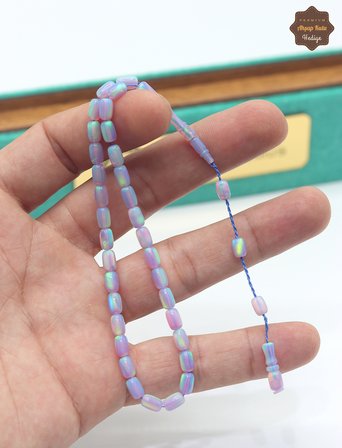 Renkli Opal Taşlı Kapsül Kesim Sistem Püsküllü Doğal Taş Tesbih 201025695