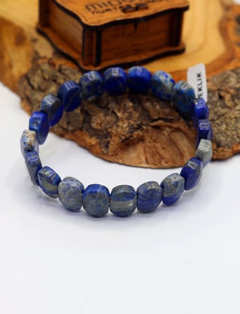 Lapis Lazuli Taşlı Bay Bayan Doğal Taş Bileklik 201025828