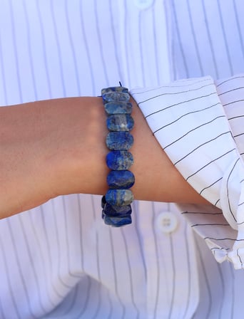 Lapis Lazuli Taşlı Bay Bayan Doğal Taş Bileklik 201025828