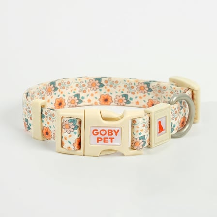 GOBYPET Desenli Köpek Boyun Tasması 25 mm, Ayarlanabilir 39-55 cm, Güçlendirilmiş Emniyet Kilitli Toka, Paslanmaz Metal D Halka, Dayanıklı Kumaş, Günlük Kullanım, Yürüyüş ve Eğitim İçin