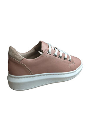 2010 Womenly Style Pudra Kadın Günlük Ayakkabı % 100 Hakiki Deri