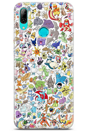 Huawei Y9 2019 uyumlu Pokemon 9 HQ Baskı Pokemon II