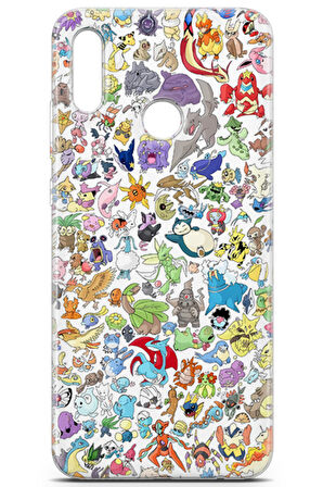 Huawei Y9 2019 uyumlu Pokemon 9 HQ Baskı Pokemon II